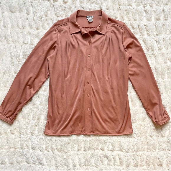 Vintage 1970s Millay Copper Button Down Shirt - Picture 7 of 15